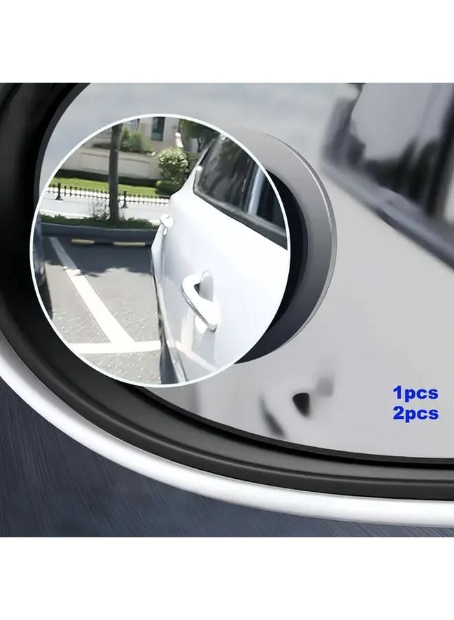 Car Blind Spot Mirror Wide Angle View Adhesive Screw Mounted For Trucks SUVs A Pack - Image 1